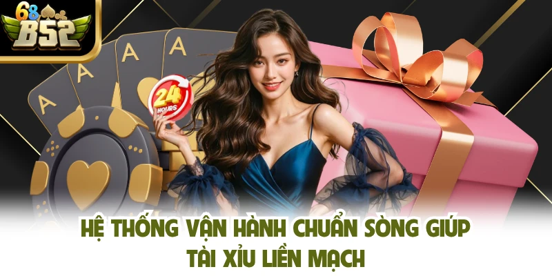 Hệ thống vận hành chuẩn sòng giúp tài xỉu liền mạch