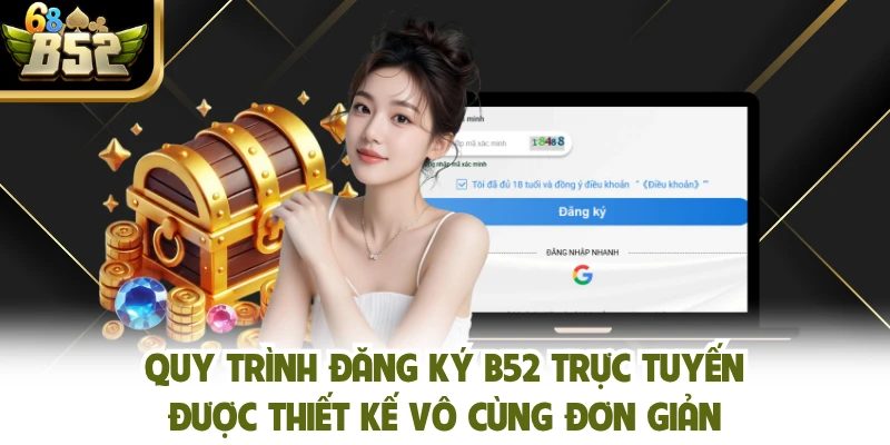 Quy trình đăng ký B52 trực tuyến được thiết kế vô cùng đơn giản